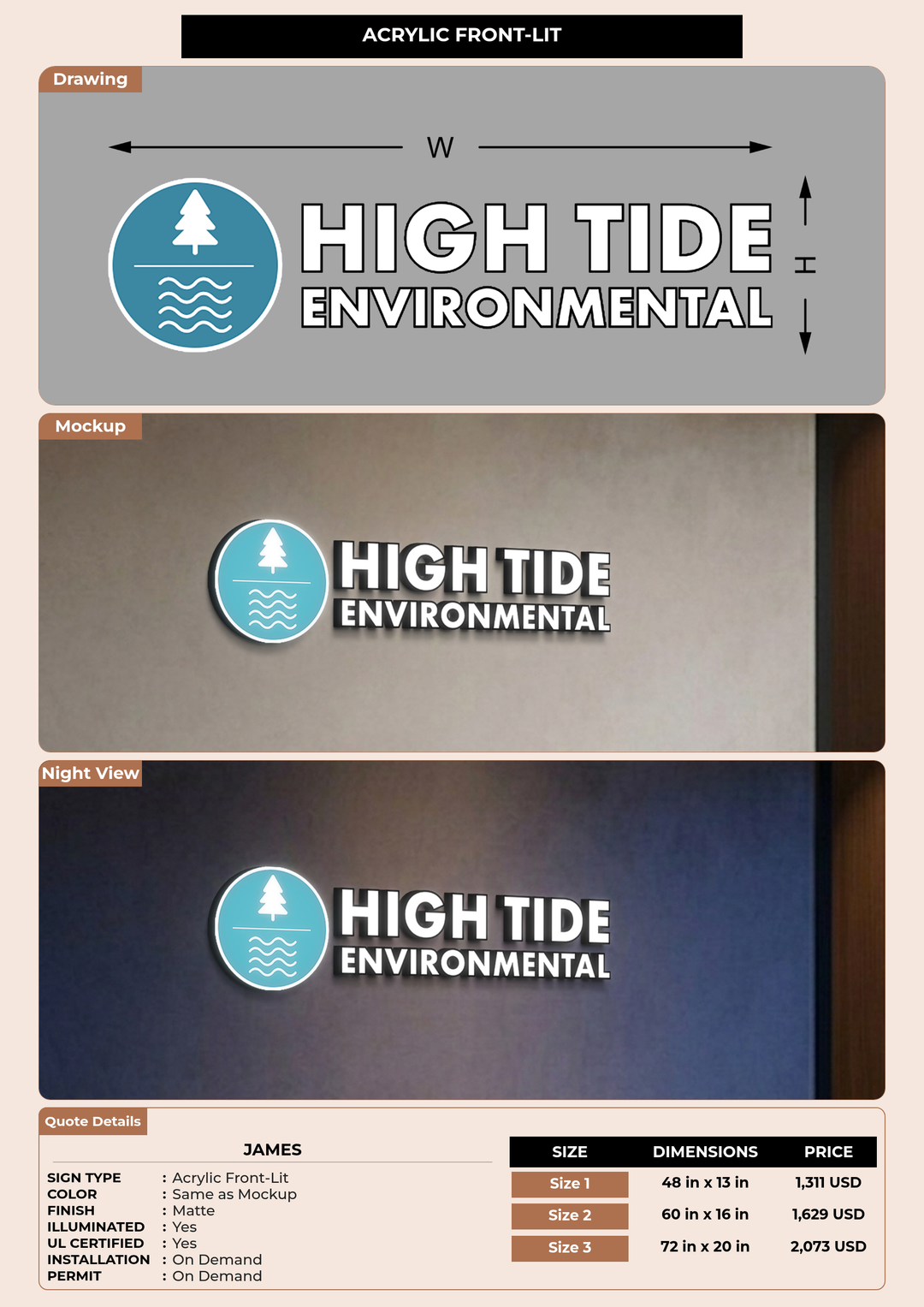 CUSTOM MOCKUP SIGN FOR James