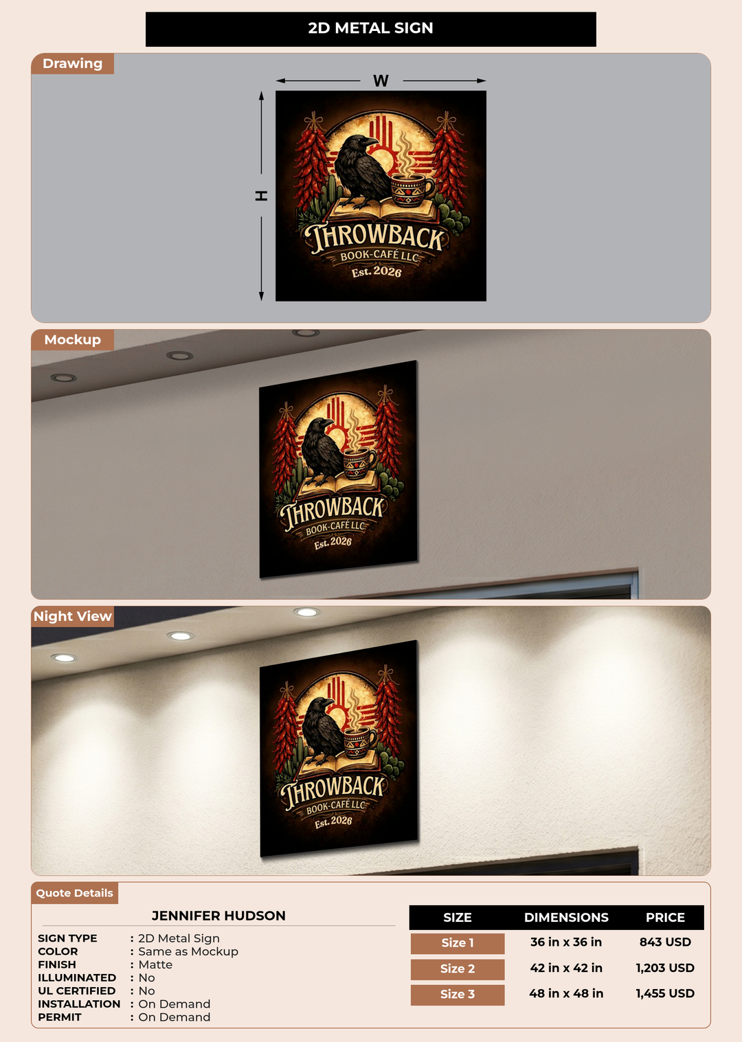 CUSTOM MOCKUP SIGN FOR Jennifer Hudson
