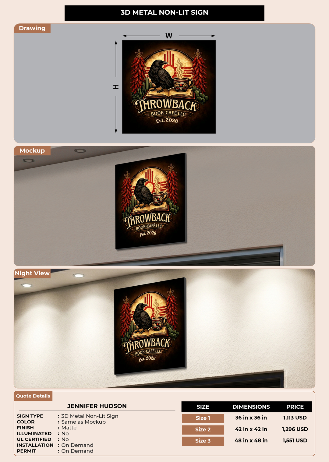 CUSTOM MOCKUP SIGN FOR Jennifer Hudson