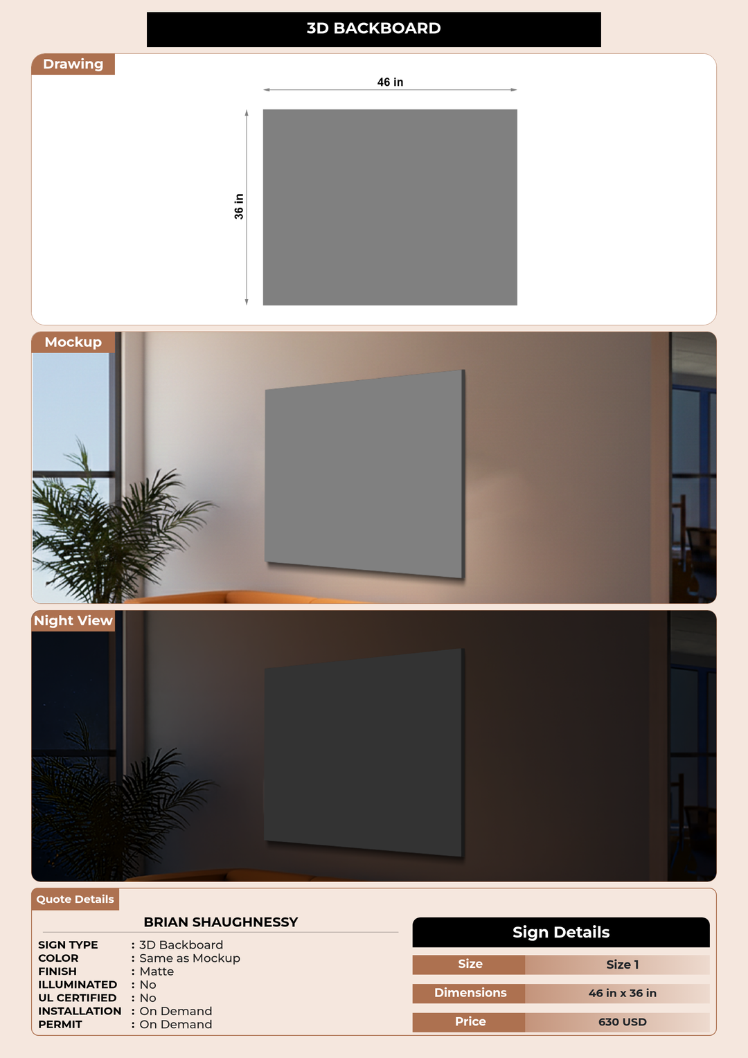 CUSTOM MOCKUP SIGN FOR Brian Shaughnessy