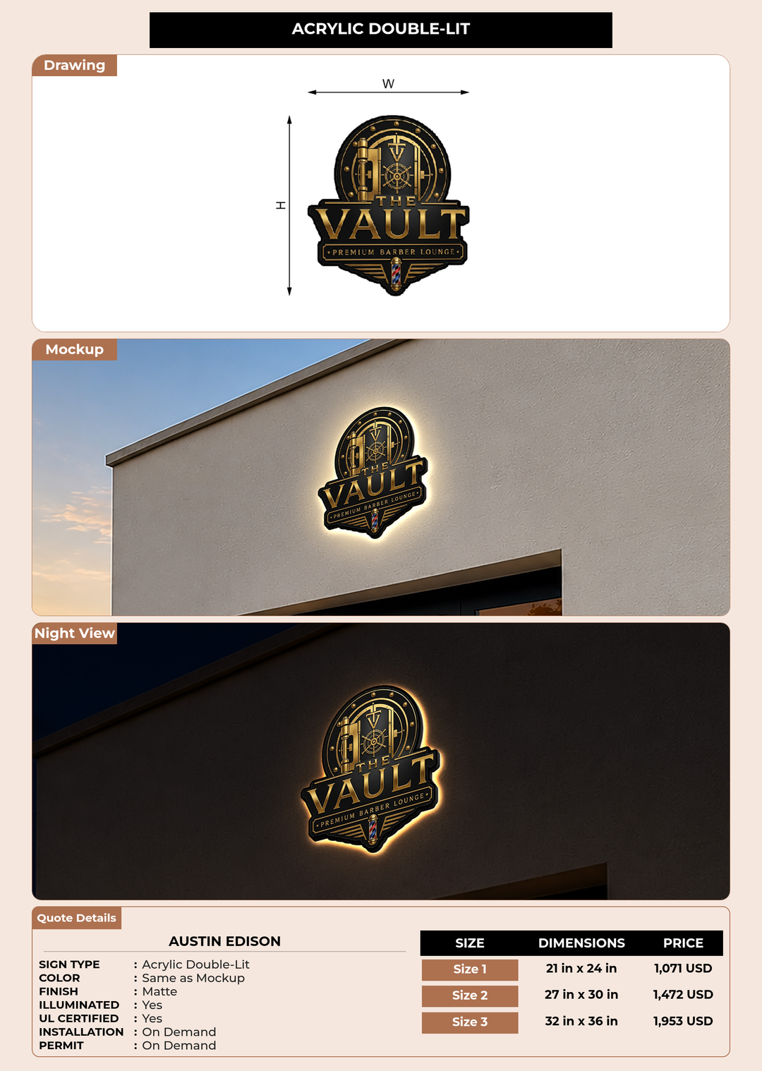 CUSTOM MOCKUP SIGN FOR Austin edison