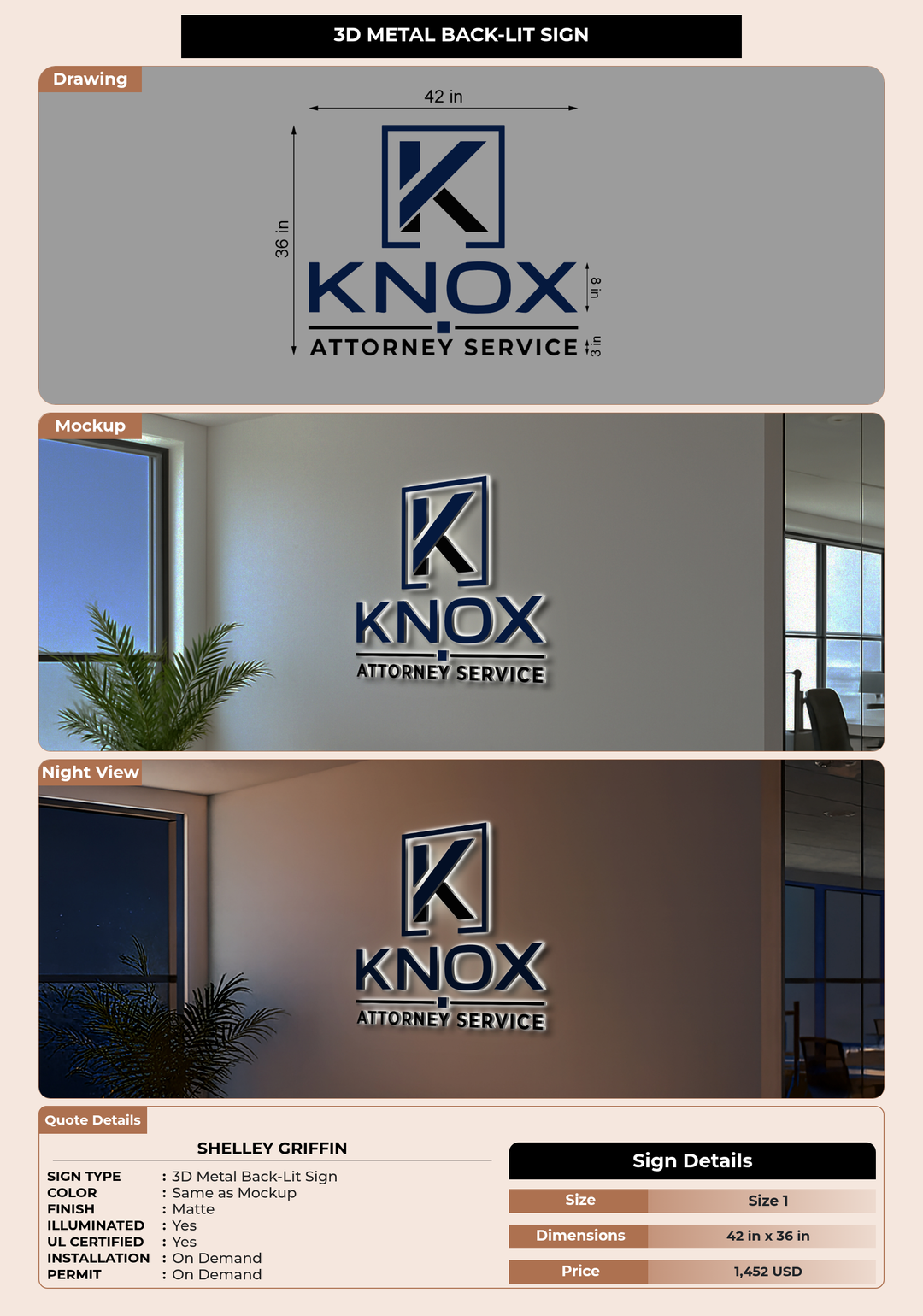 CUSTOM MOCKUP SIGN FOR Shelley Griffin