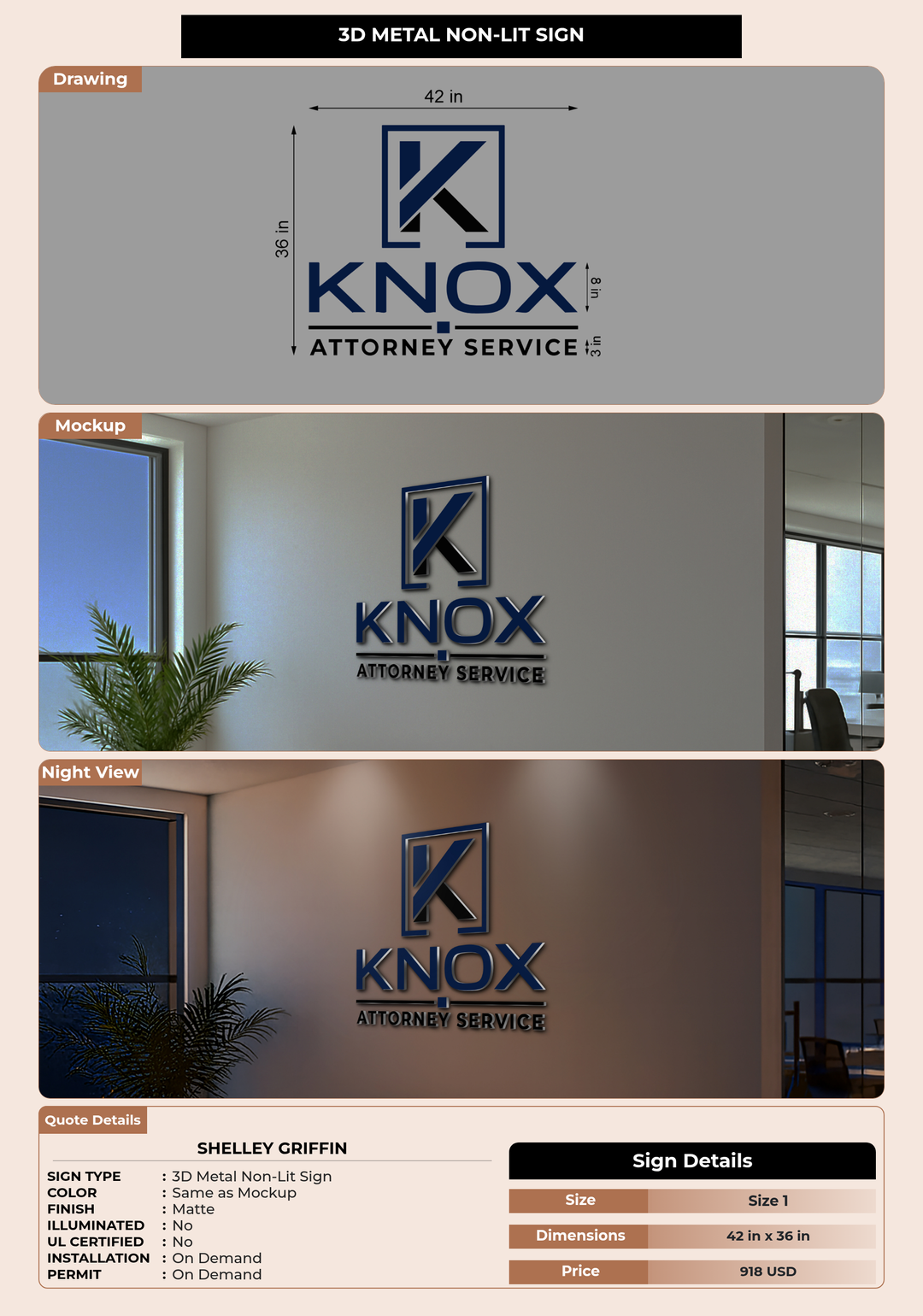 CUSTOM MOCKUP SIGN FOR Shelley Griffin
