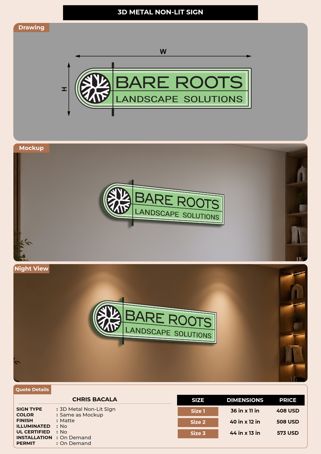 CUSTOM MOCKUP SIGN FOR Chris Bacala