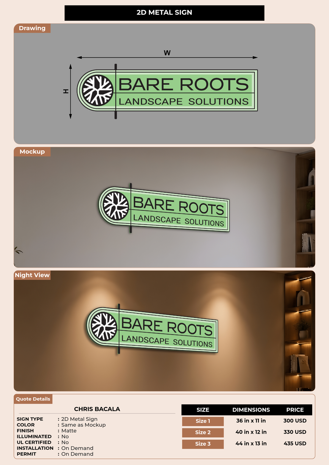 CUSTOM MOCKUP SIGN FOR Chris Bacala