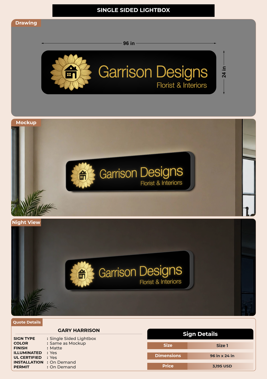 CUSTOM MOCKUP SIGN FOR Gary Harrison