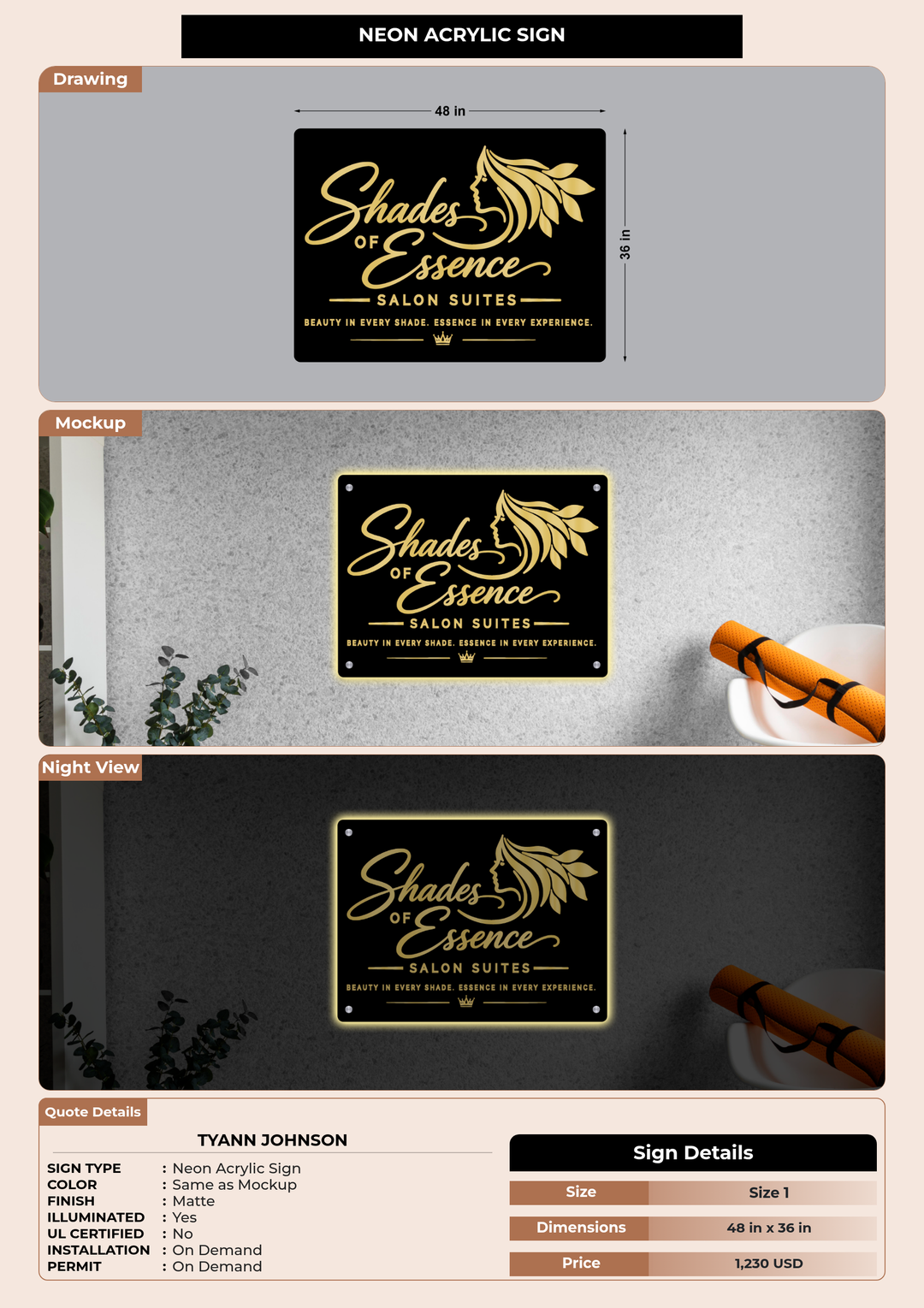 CUSTOM MOCKUP SIGN FOR TyAnn Johnson