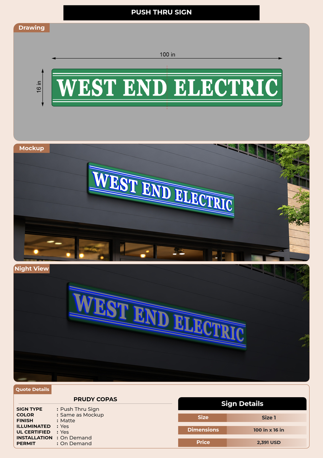CUSTOM MOCKUP SIGN FOR Prudy Copas