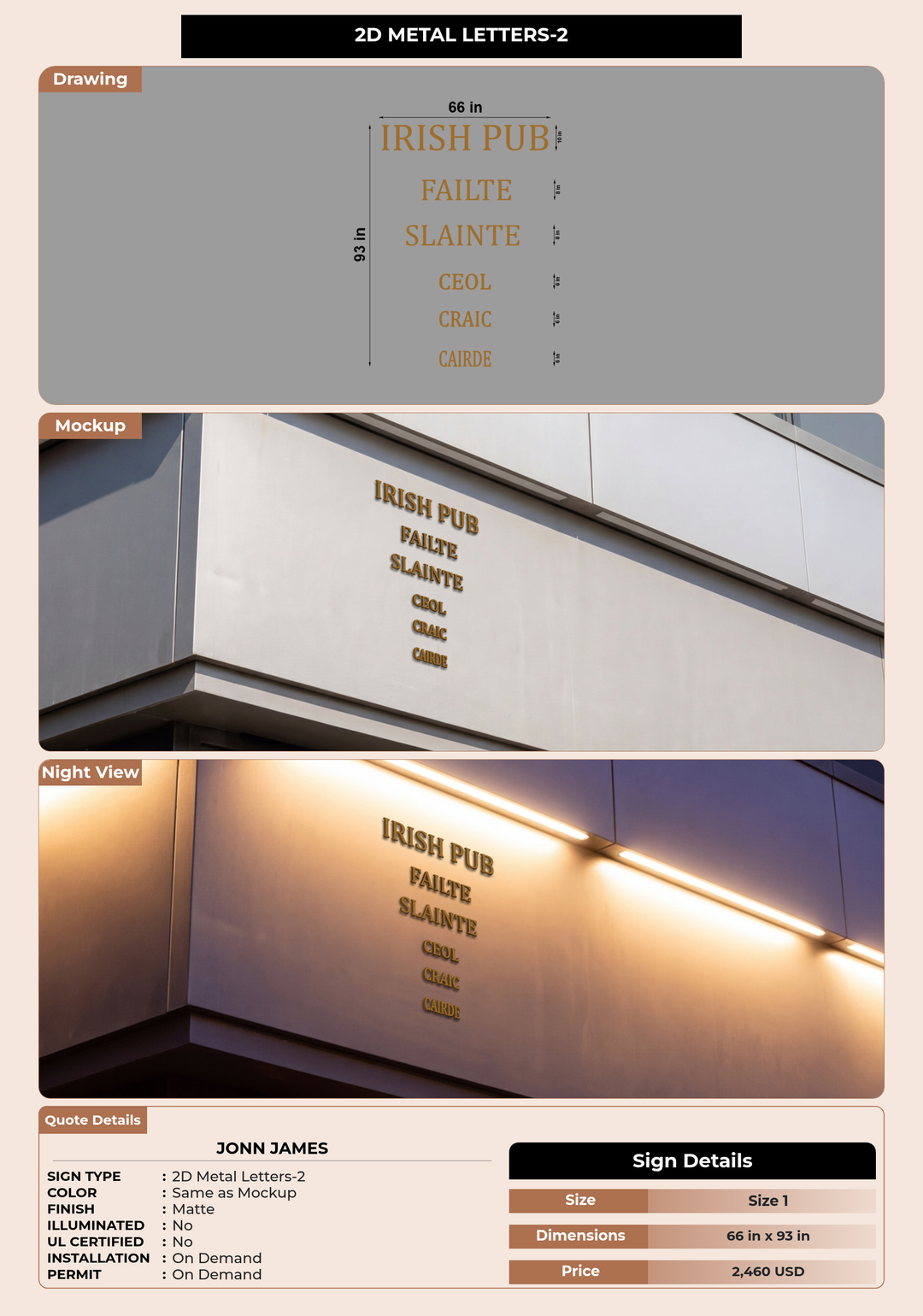 CUSTOM MOCKUP SIGN FOR Jonn James