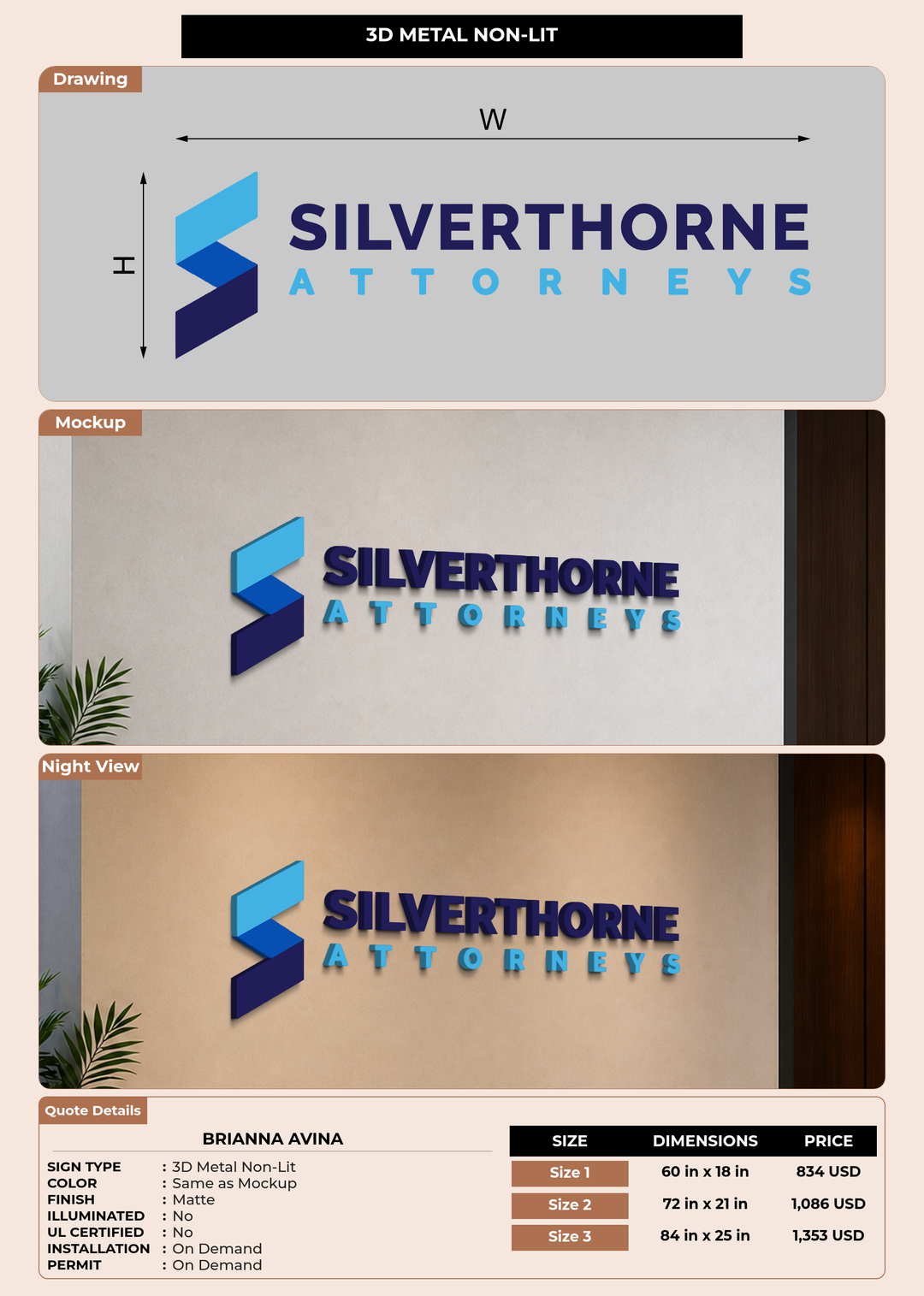 CUSTOM MOCKUP SIGN FOR Brianna Avina