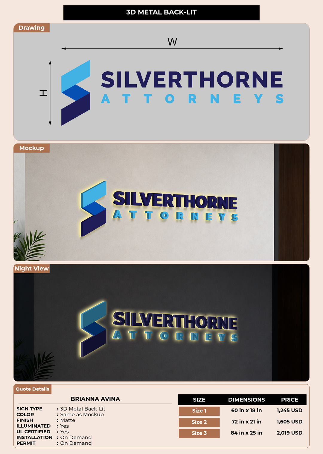 CUSTOM MOCKUP SIGN FOR Brianna Avina