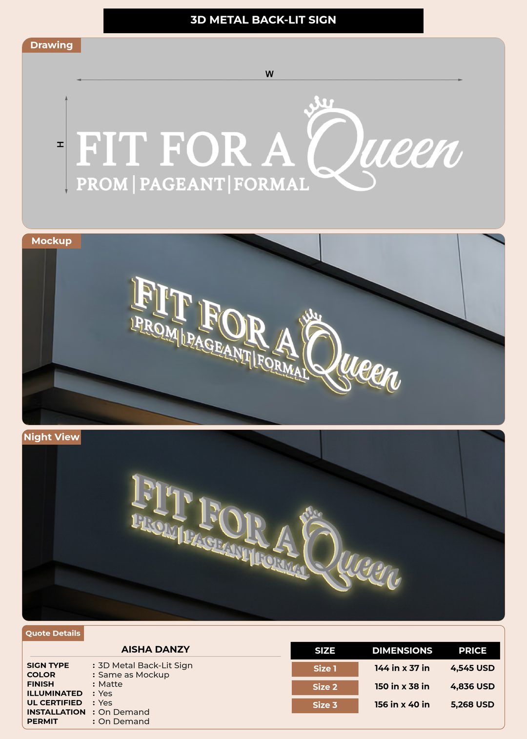 CUSTOM MOCKUP SIGN FOR Aisha Danzy