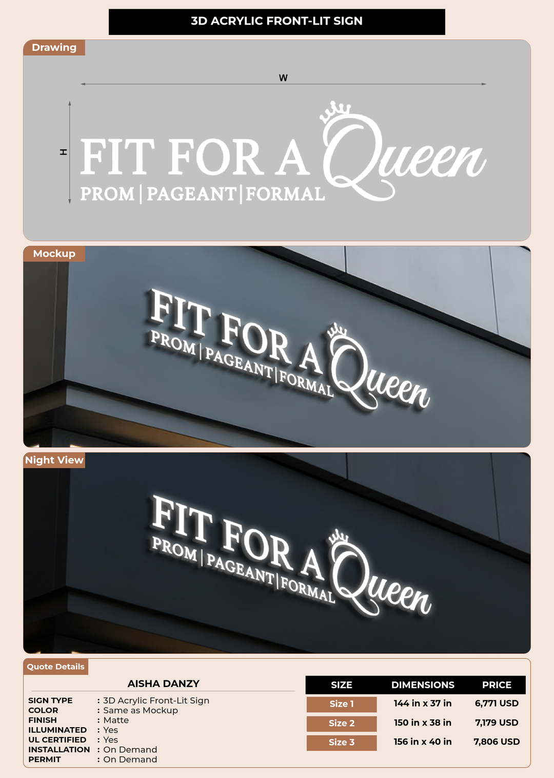 CUSTOM MOCKUP SIGN FOR Aisha Danzy
