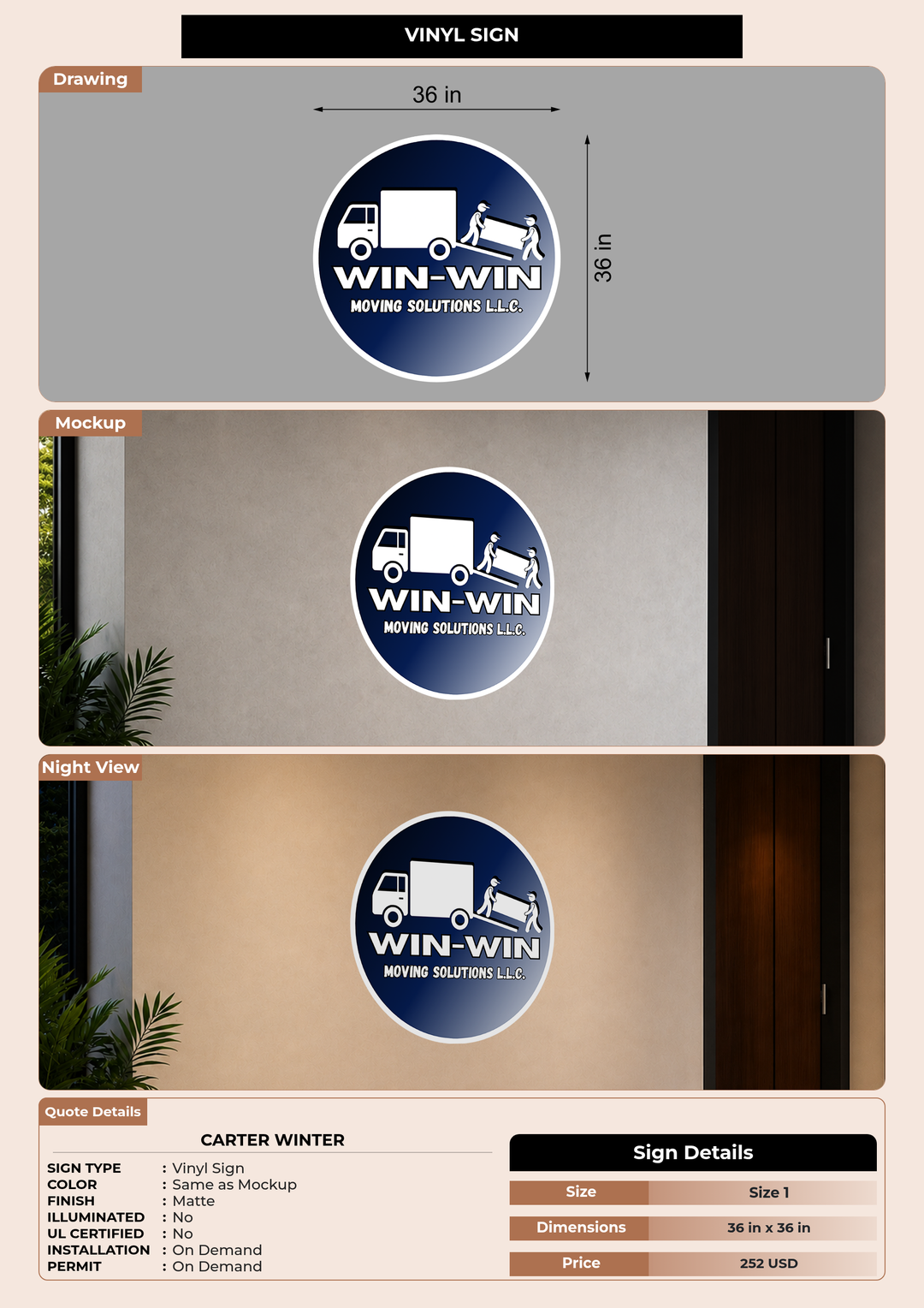 CUSTOM MOCKUP SIGN FOR Carter Winter