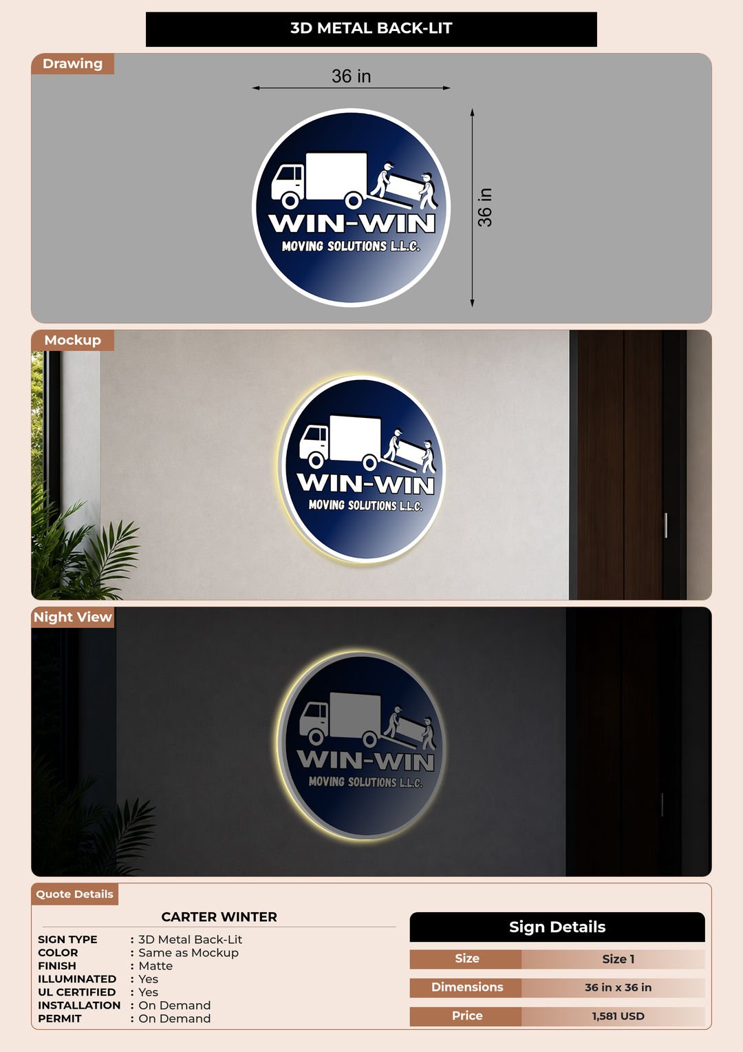 CUSTOM MOCKUP SIGN FOR Carter Winter