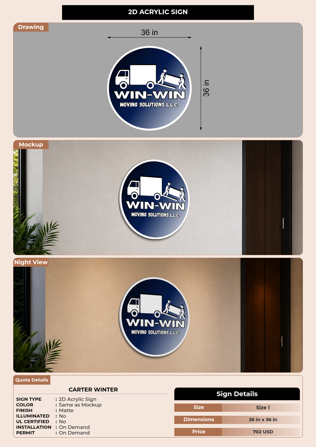 CUSTOM MOCKUP SIGN FOR Carter Winter
