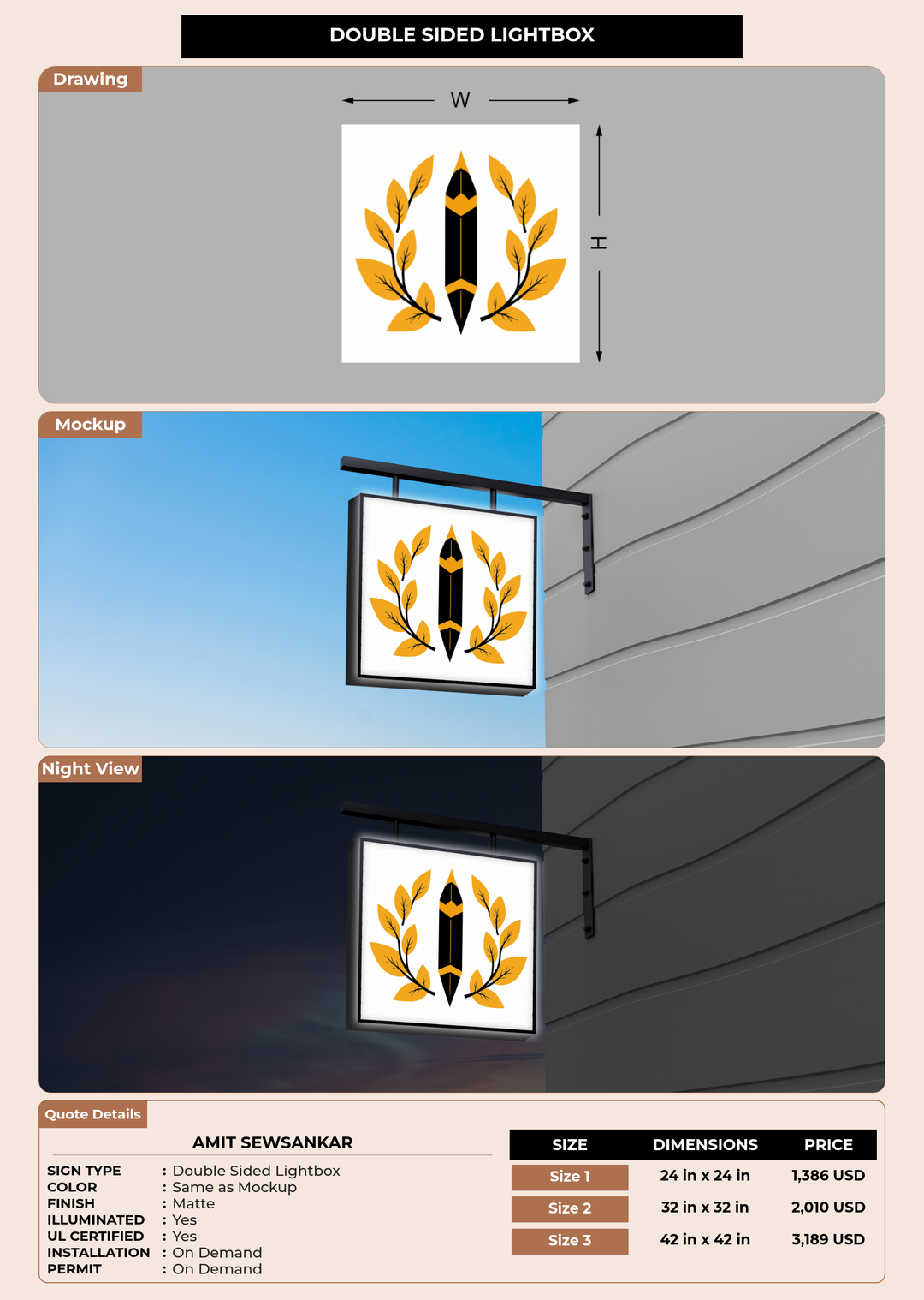 CUSTOM MOCKUP SIGN FOR Amit Sewsankar