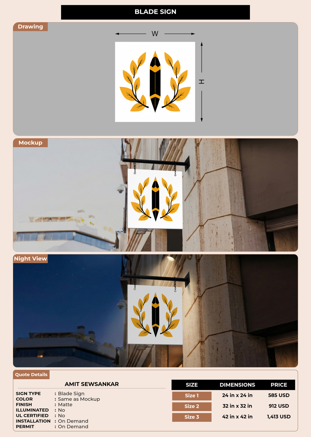 CUSTOM MOCKUP SIGN FOR Amit Sewsankar