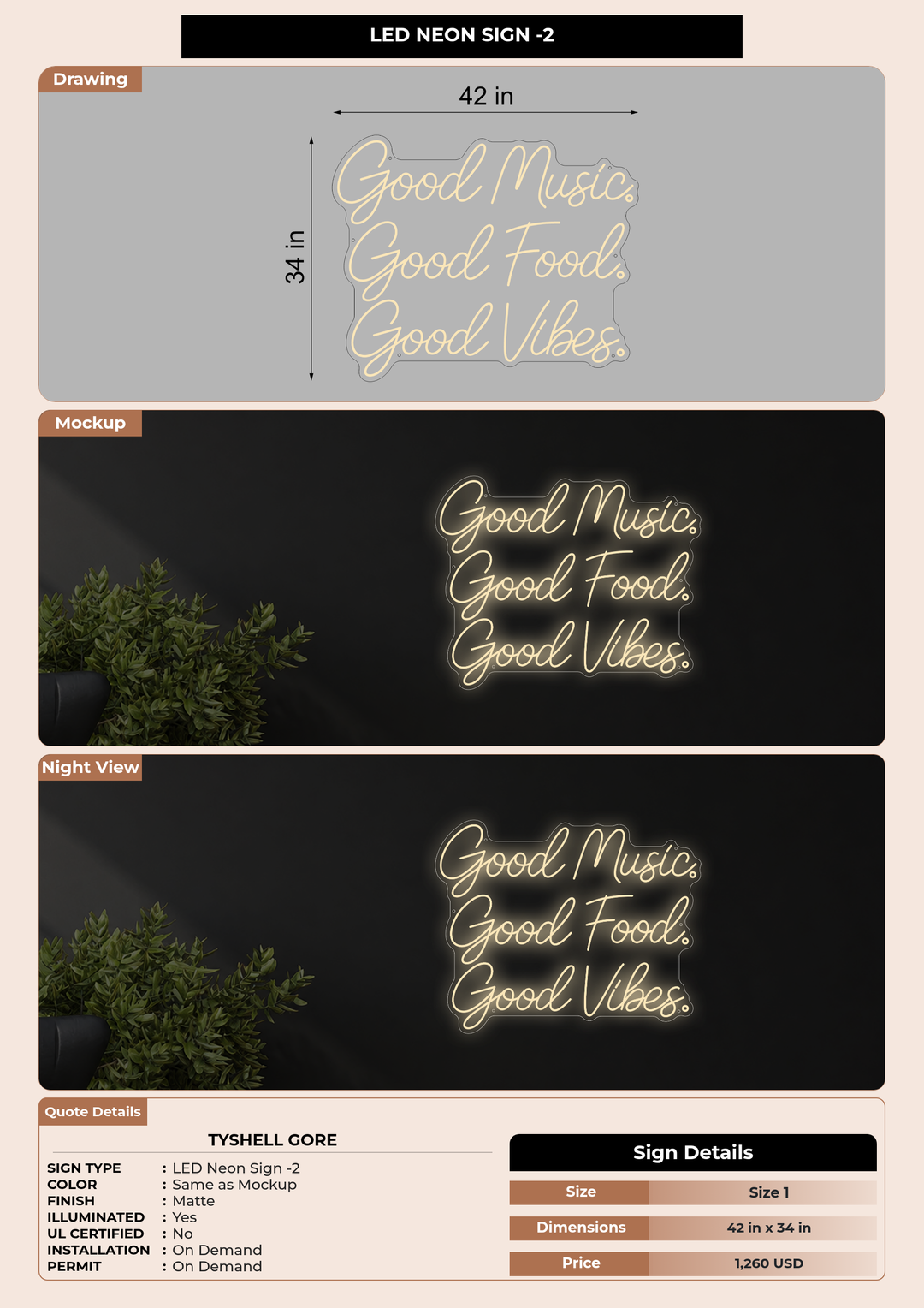 CUSTOM MOCKUP SIGN FOR Tyshell Gore