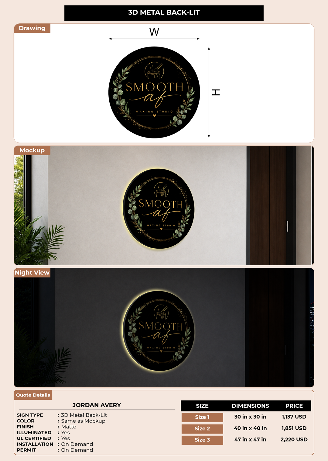 CUSTOM MOCKUP SIGN FOR Jordan Avery