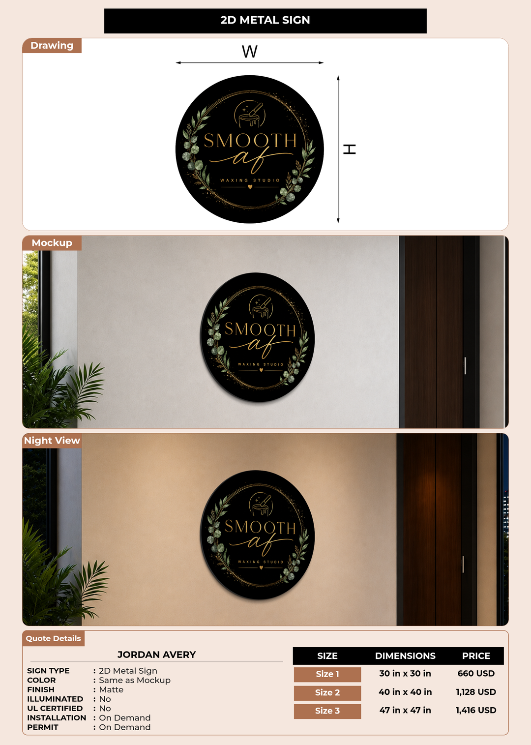 CUSTOM MOCKUP SIGN FOR Jordan Avery
