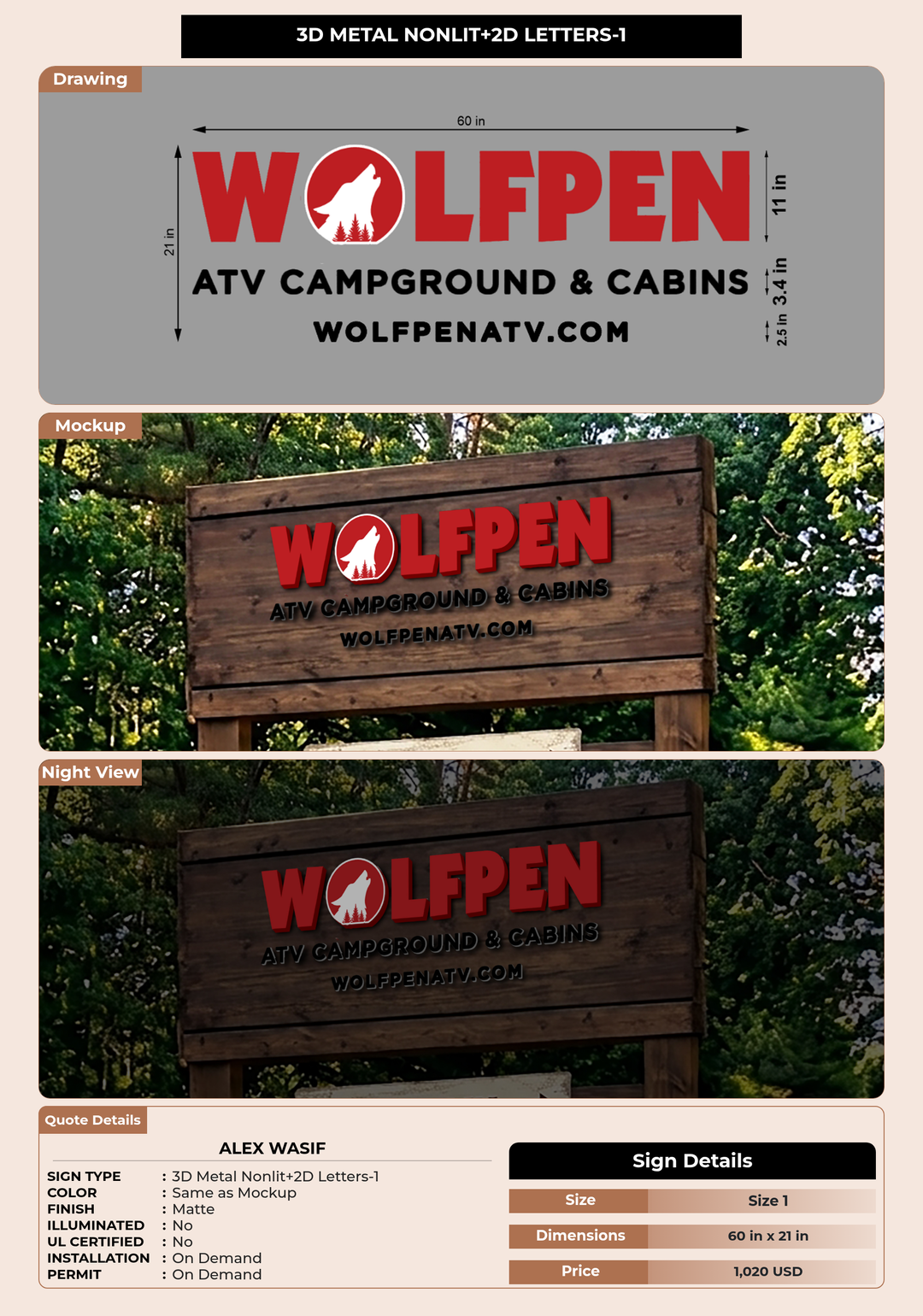 CUSTOM MOCKUP SIGN FOR Alex Wasif