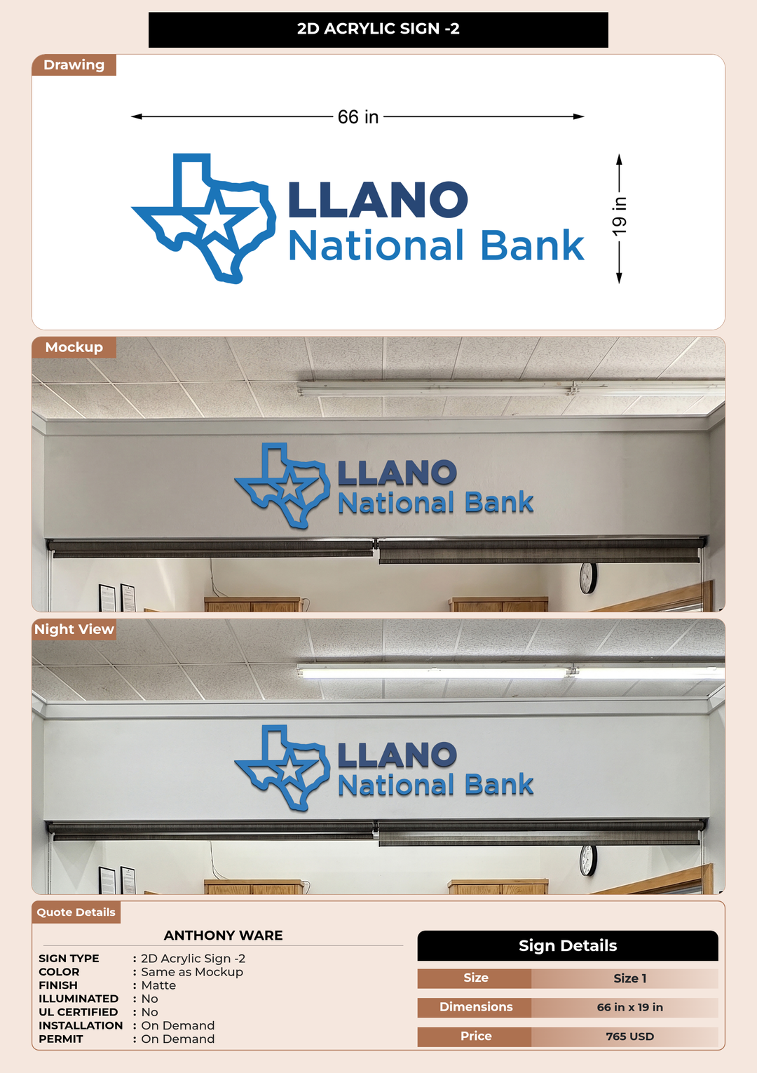 CUSTOM MOCKUP SIGN FOR Anthony Ware
