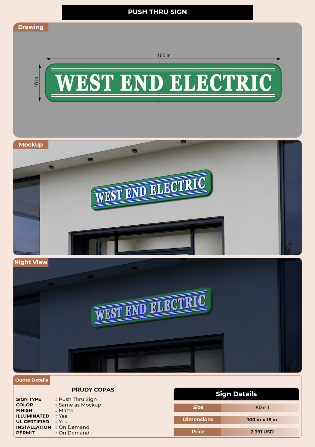 CUSTOM MOCKUP SIGN FOR Prudy Copas