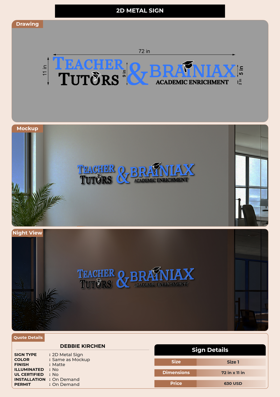 CUSTOM MOCKUP SIGN FOR Debbie Kirchen