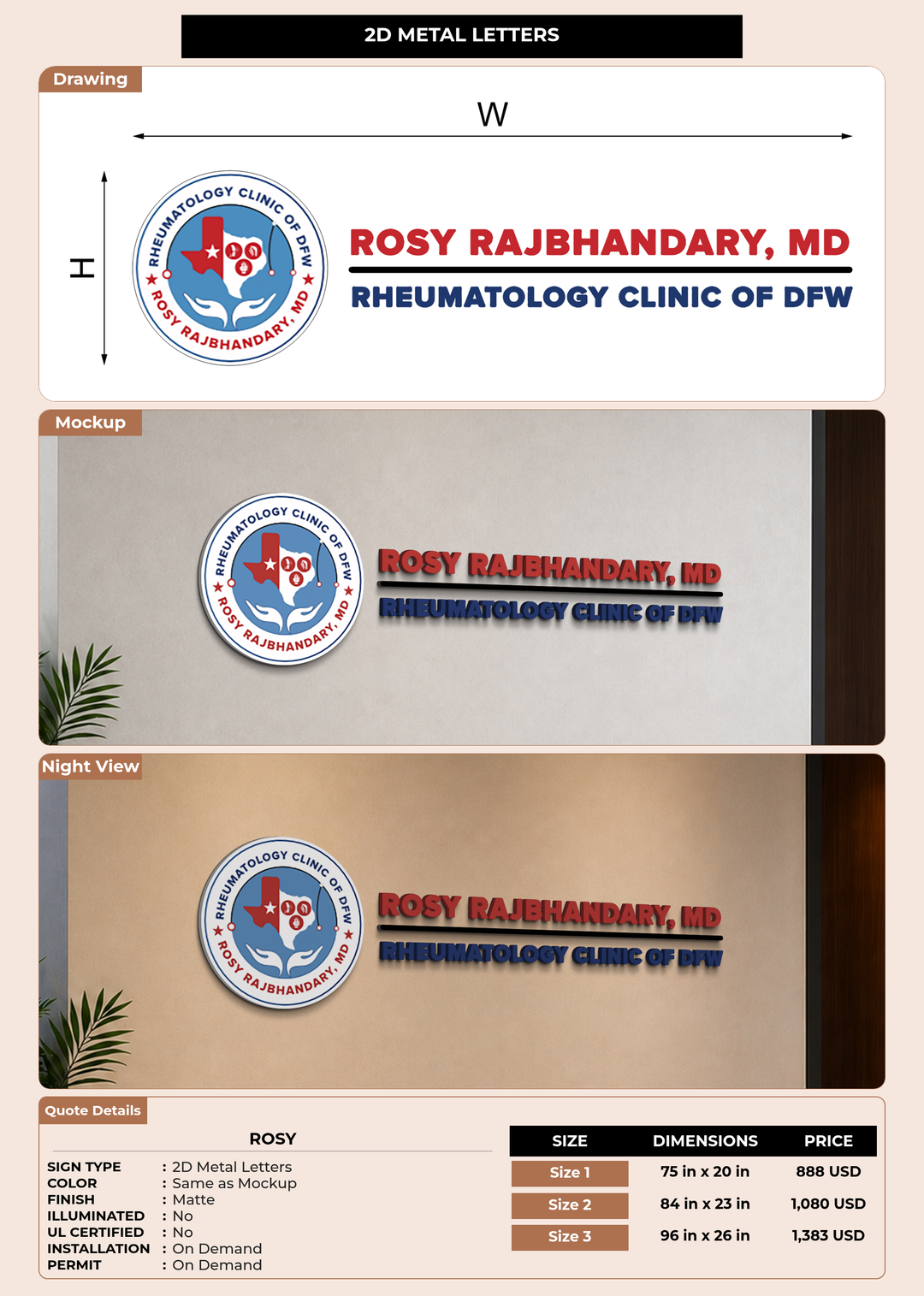 CUSTOM MOCKUP SIGN FOR Rosy