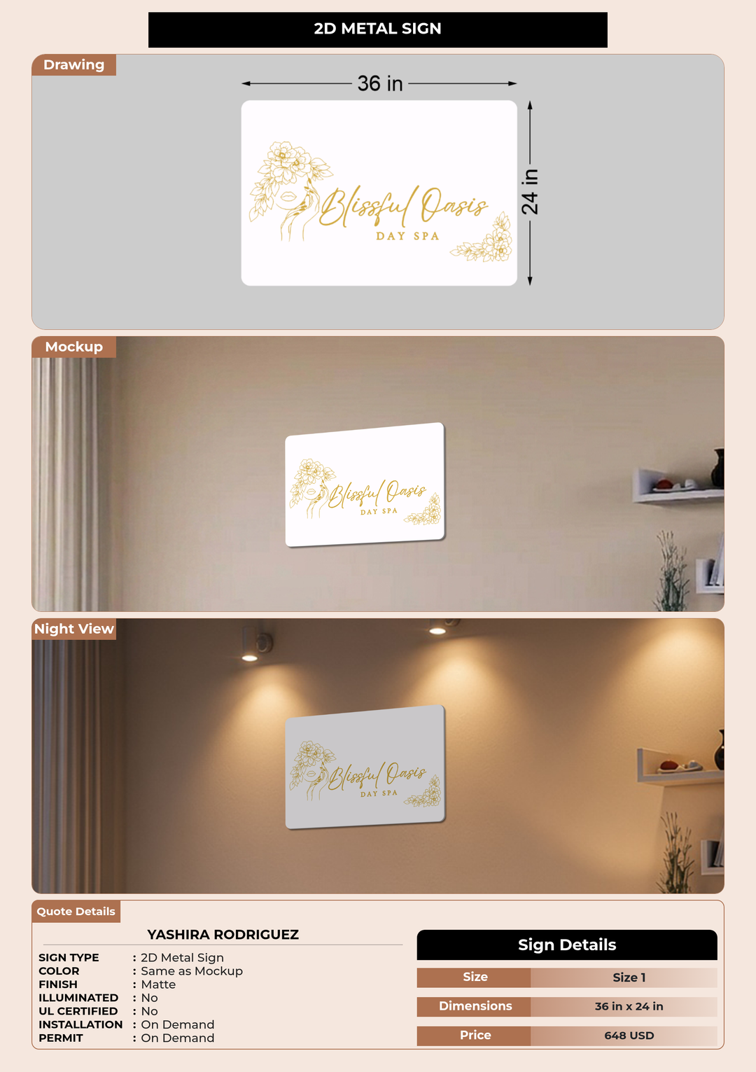 CUSTOM MOCKUP SIGN FOR Yashira Rodriguez
