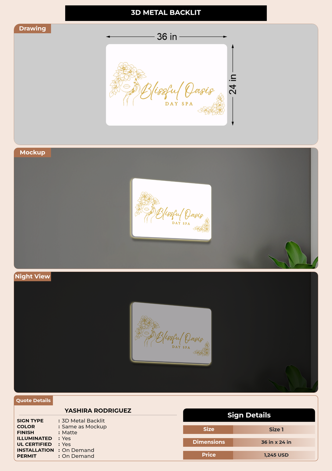 CUSTOM MOCKUP SIGN FOR Yashira Rodriguez