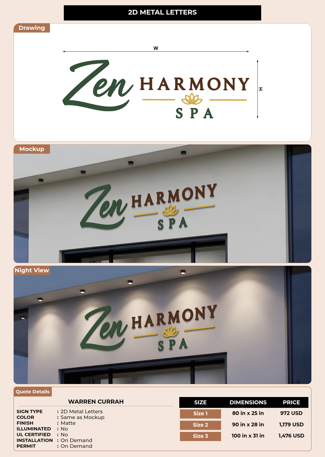 CUSTOM MOCKUP SIGN FOR Warren Currah