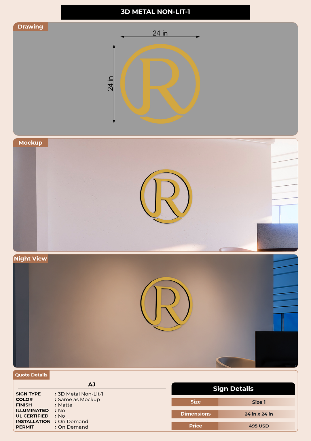 CUSTOM MOCKUP SIGN FOR AJ
