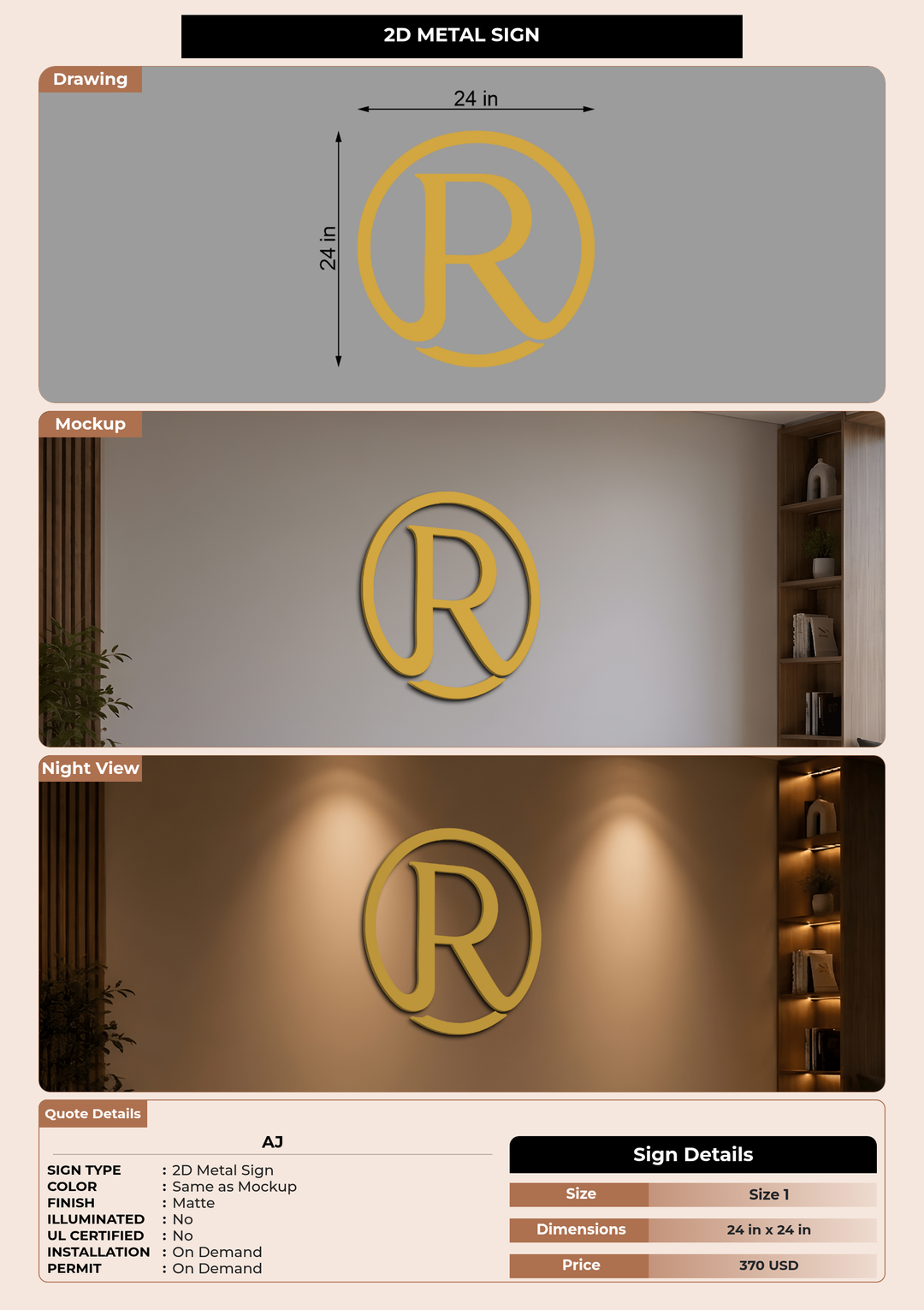 CUSTOM MOCKUP SIGN FOR AJ