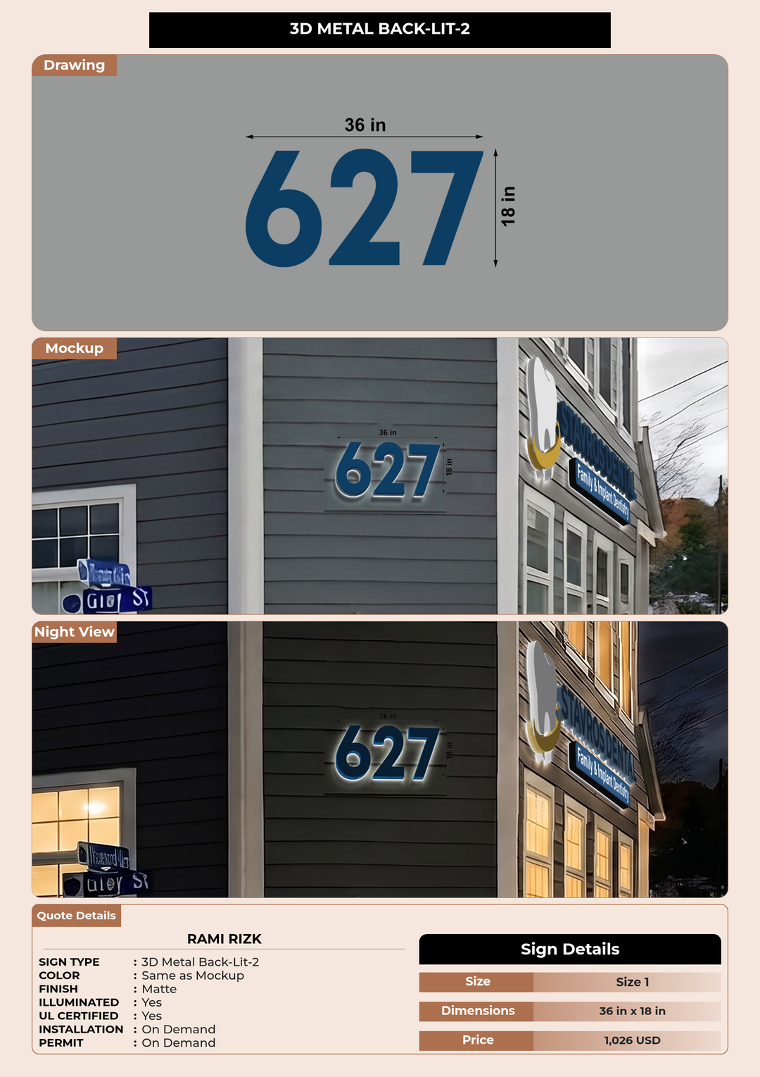 CUSTOM MOCKUP SIGN FOR RAMI RIZK