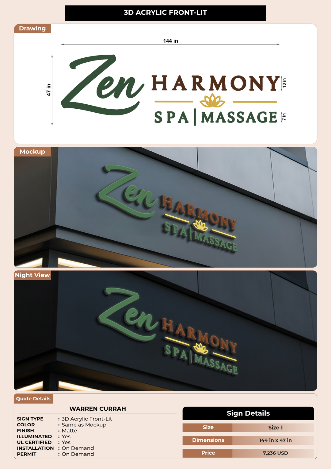 CUSTOM MOCKUP SIGN FOR Warren Currah