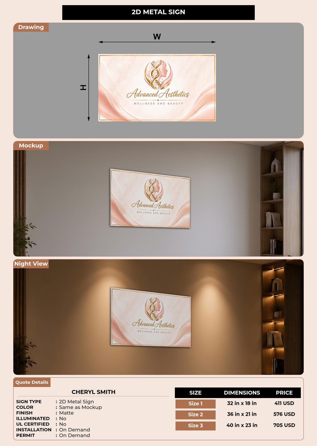 CUSTOM MOCKUP SIGN FOR Cheryl Smith