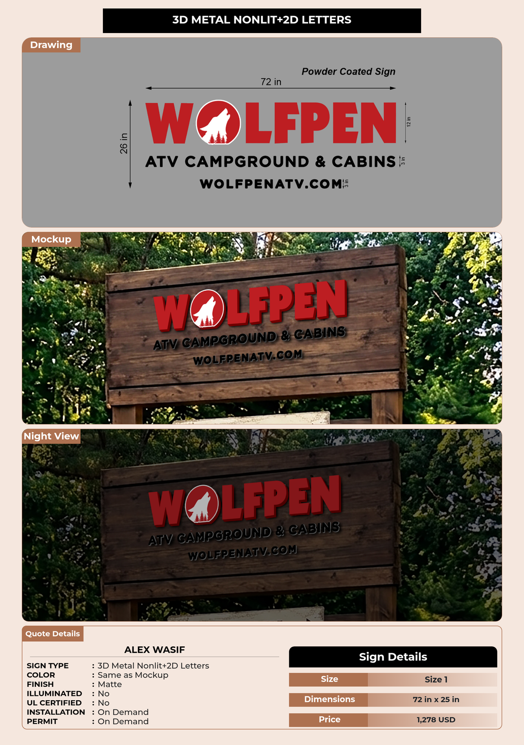 CUSTOM MOCKUP SIGN FOR Alex Wasif