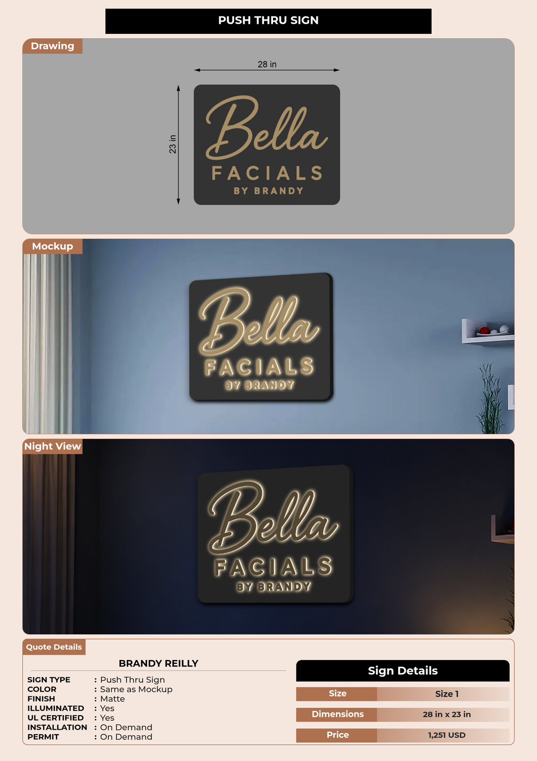 CUSTOM MOCKUP SIGN FOR Brandy Reilly