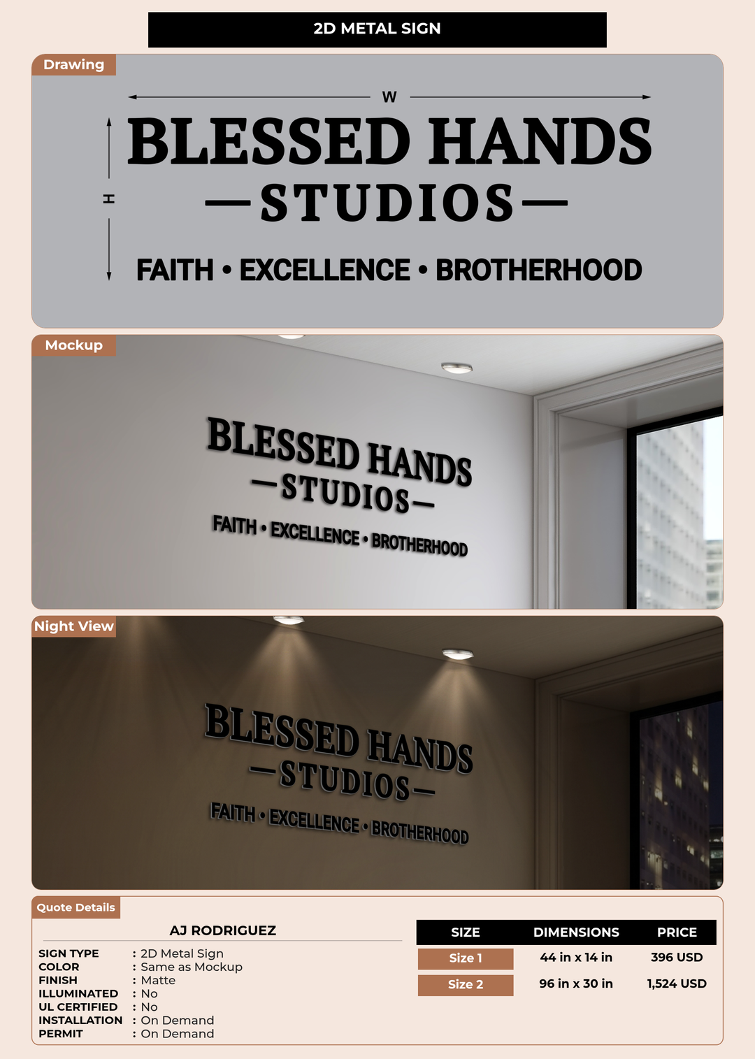 CUSTOM MOCKUP SIGN FOR AJ Rodriguez
