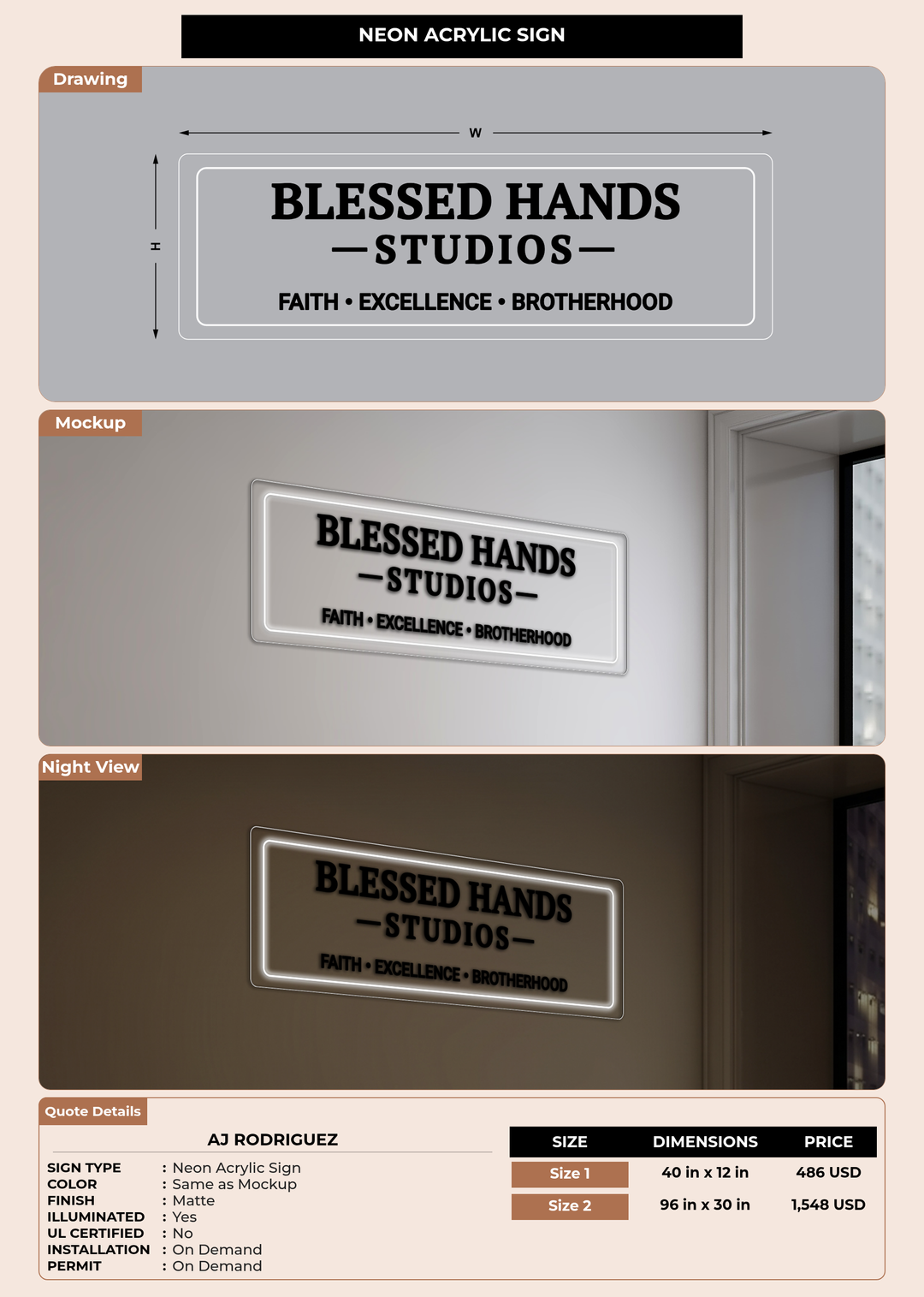 CUSTOM MOCKUP SIGN FOR AJ Rodriguez