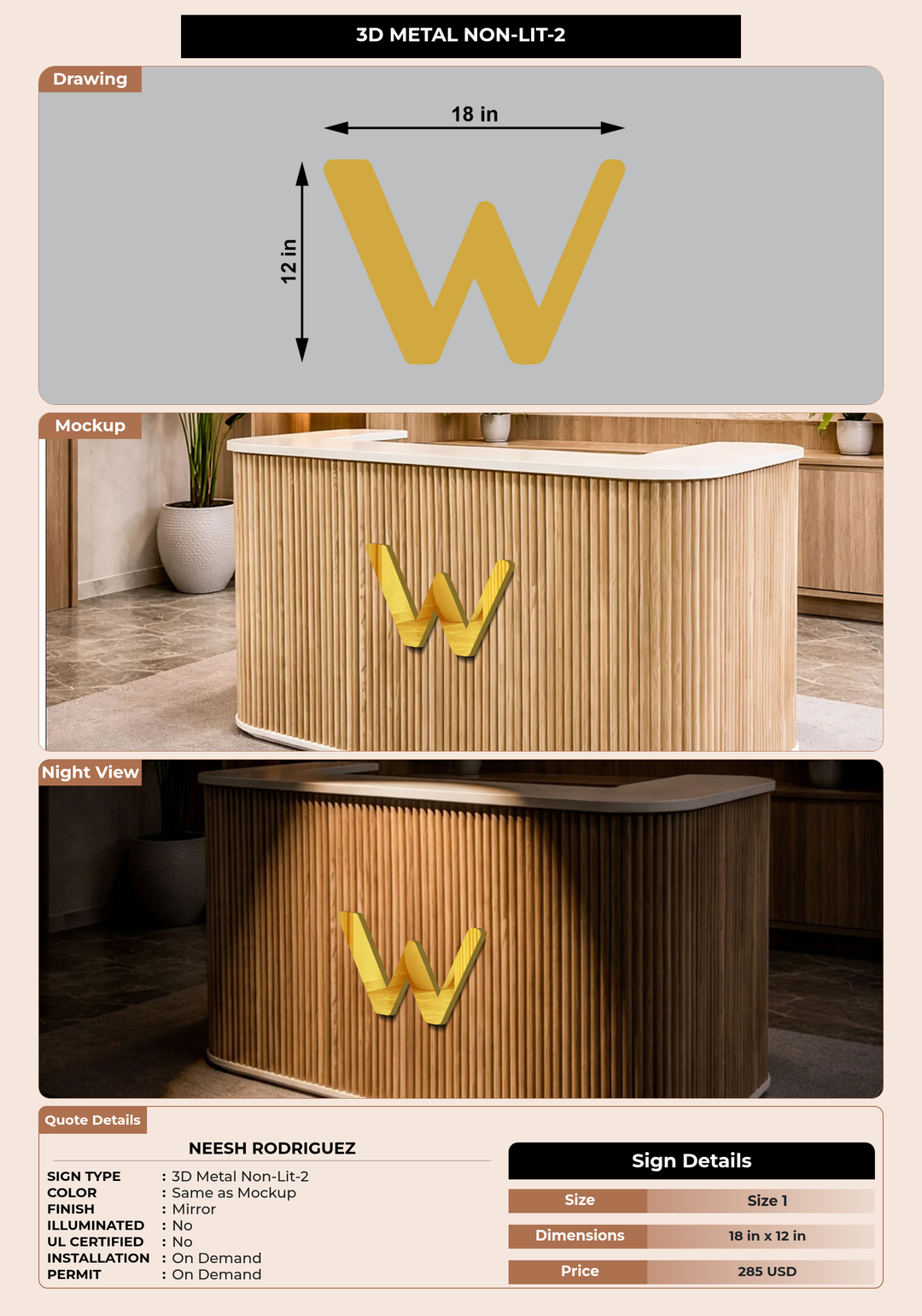 CUSTOM MOCKUP SIGN FOR Neesh Rodriguez