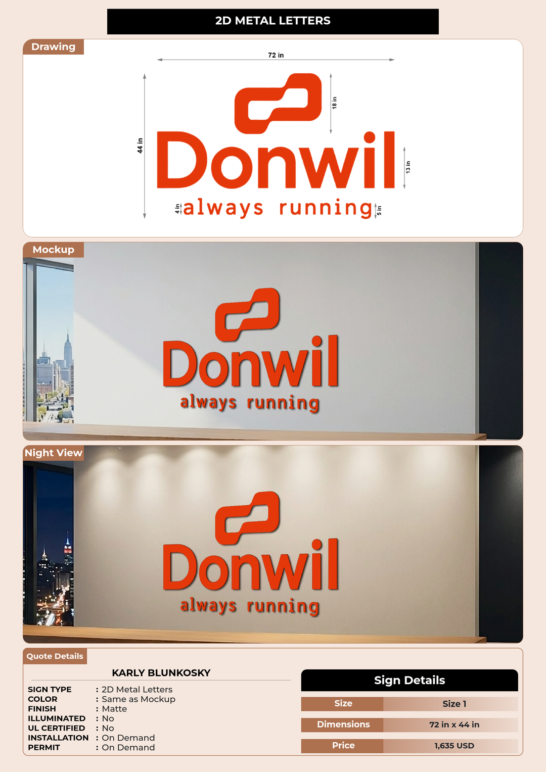 CUSTOM MOCKUP SIGN FOR Karly Blunkosky