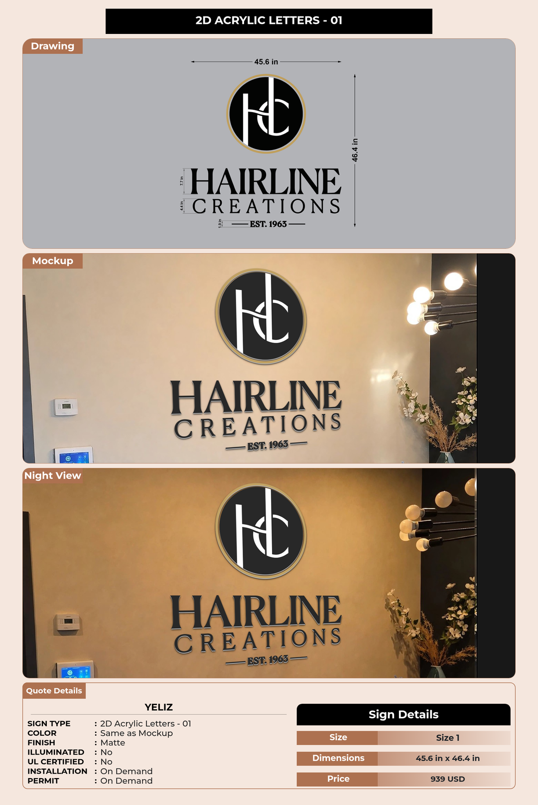 CUSTOM MOCKUP SIGN FOR Yeliz