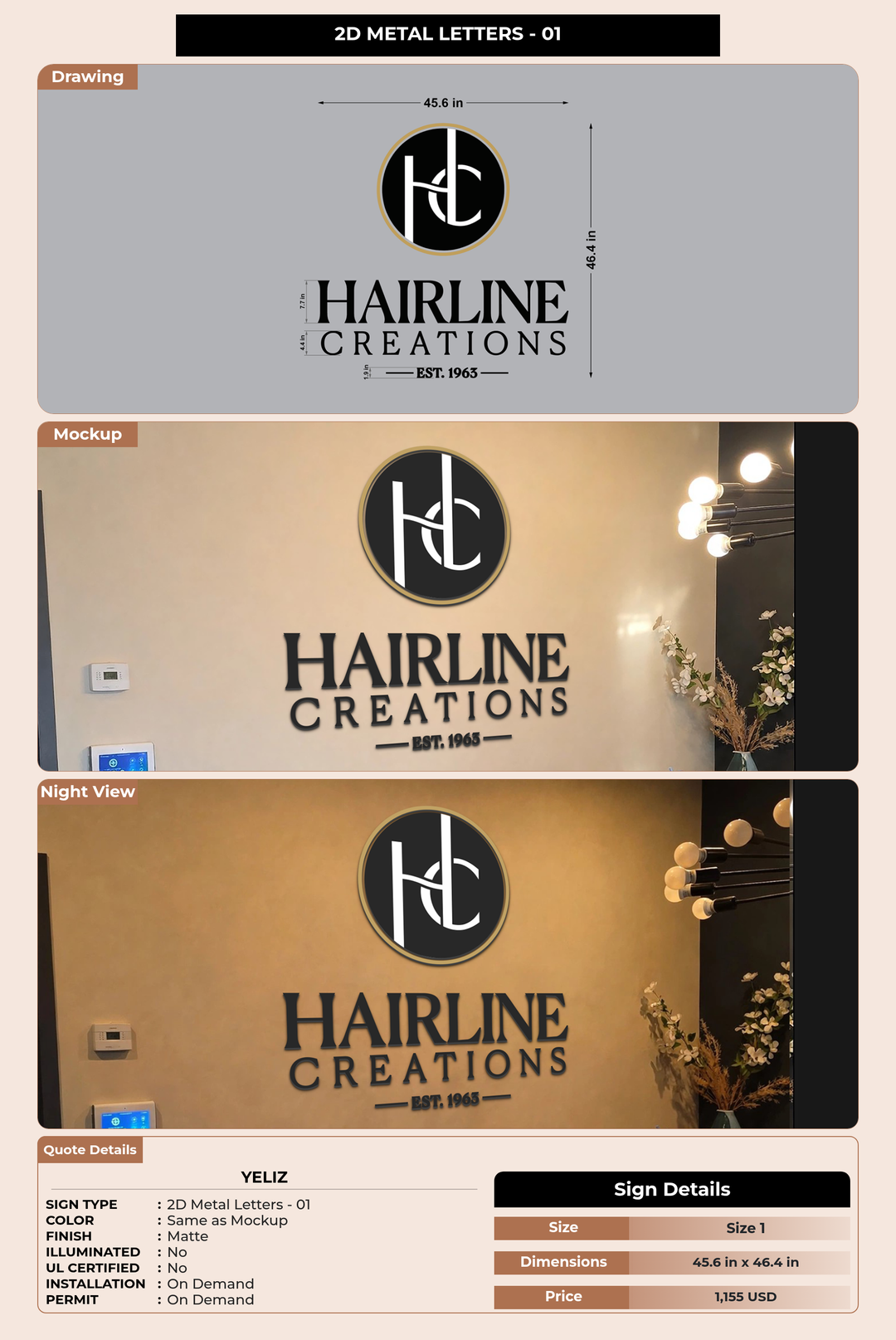 CUSTOM MOCKUP SIGN FOR Yeliz