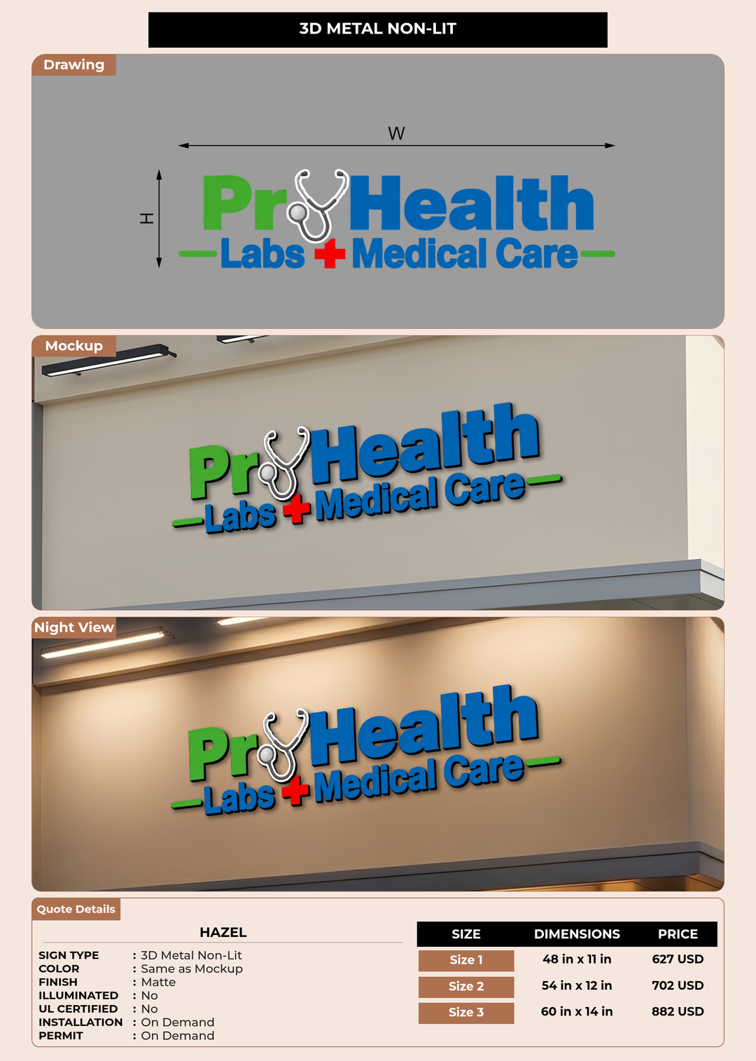 CUSTOM MOCKUP SIGN FOR Hazel