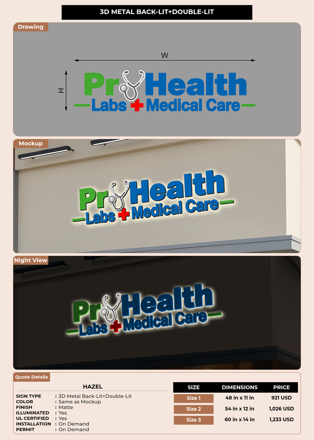 CUSTOM MOCKUP SIGN FOR Hazel