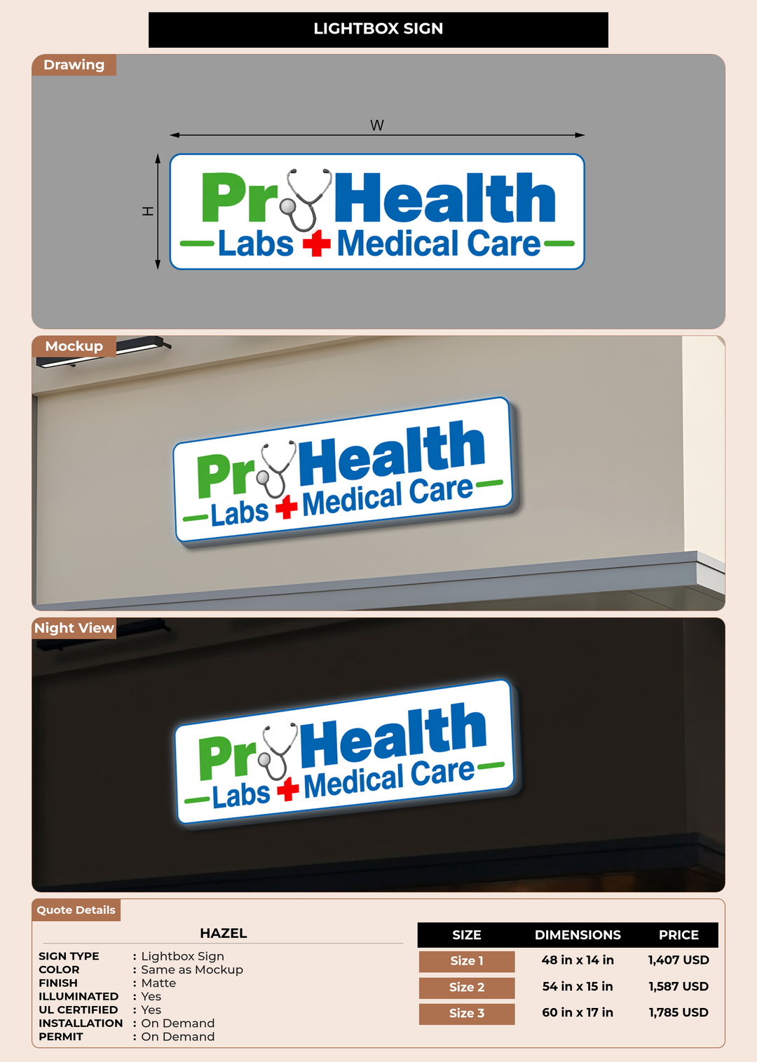 CUSTOM MOCKUP SIGN FOR Hazel