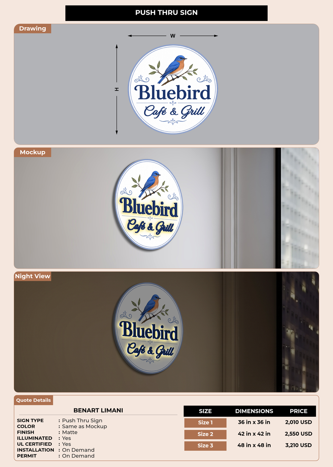 CUSTOM MOCKUP SIGN FOR Benart Limani